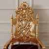 Large Gold Leaf Rococo Occasional Accent Chair