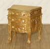 3-pc Gold Leaf Rococo Bedroom Set