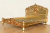 3-pc Gold Leaf Rococo Bedroom Set
