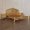 Gold Leaf Rococo Panel Bed (King)