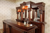 9ft Solid Mahogany Home Pub Bar w Mirrored Back & Brass Rails