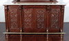 8ft Mahogany Victorian Marble Top Home Bar