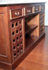 8ft Mahogany Victorian Marble Top Home Wine Bar