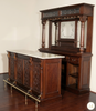 8ft Mahogany Victorian Marble Top Home Bar