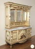 Antique Cream Bathroom Vanity Washstand w/ Medicine Cabinet