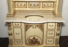 4.5Ft Antique Cream Bathroom Vanity Washstand w/ Medicine Cabinet