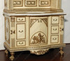 4.5Ft Antique Cream Bathroom Vanity Washstand w/ Medicine Cabinet