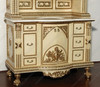 4.5Ft Antique Cream Bathroom Vanity Washstand w/ Medicine Cabinet