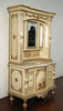 4.5Ft Antique Cream Bathroom Vanity Washstand w/ Medicine Cabinet