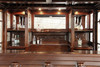 8.5ft Canopy Pub Bar w/ Leaded Stained Glass Doors