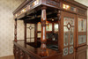 8.5ft Canopy Pub Bar w/ Leaded Stained Glass Doors