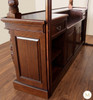 8.5ft Canopy Pub Bar w/ Leaded Stained Glass Doors