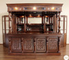 8.5ft Canopy Pub Bar w/ Leaded Stained Glass Doors