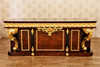 French Empire Mappa Burl Inlay & Gold Executive Office Desk