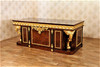 French Empire Dark Burl & Gold Executive Office Desk