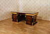 French Empire Mappa Burl Inlay & Gold Executive Office Desk