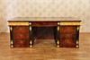 French Empire Mappa Burl Inlay & Gold Executive Office Desk