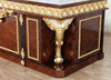 French Empire Dark Burl & Gold Executive Office Desk