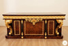 French Empire Dark Burl & Gold Executive Office Desk