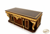 French Empire Dark Burl & Gold Executive Office Desk