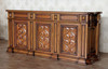 7.5ft Natural Mahogany Ornate Sideboard