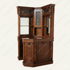 Mahogany Stained Glass Corner Home Pub Tavern Bar