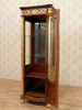 Cherry & Gold French Empire Corner Curio Cabinet