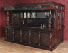 Extravagant 11ft Canopy Pub Bar w/ Lead Stained Glass Doors