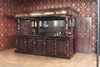 Extravagant 11ft Canopy Pub Bar w/ Lead Stained Glass Doors