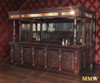 11ft Canopy Pub Bar w/ Lead Stained Glass Doors