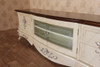 Low Profile Pearl White Media Cabinet