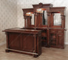 Solid Mahogany L Shaped Pub Bar Set w/ 9 ft Back Bar