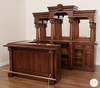 Solid Mahogany L Shaped Pub Bar Set w/ 9 ft Back Bar