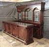 Dark Mahogany L-Shape Pub Bar Set