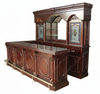 Dark Mahogany L-Shape Pub Bar Set