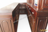 9.5ft Dark Mahogany L-Shape Pub Bar Set