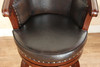Pair 2 Mahogany Walnut Celline Barstools
