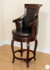 Pair 2 Mahogany Walnut Celline Barstools