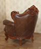 Pair 2 Mahogany Pecan Living Room Chairs