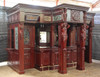 15.5ft Heavily Ornate Carved Statues Pub Bar