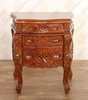 Light Pecan Rococo Nightstand Bedside Table