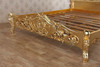 Gold Leaf French Rococo Carved Panel Bed