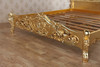 Gold Leaf French Rococo Carved Panel Bed