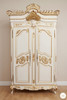 White & Gold French Wedding Armoire Wardrobe