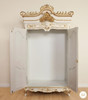 White & Gold French Wedding Armoire Wardrobe