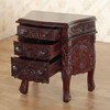 Dark Mahogany Rococo Bedroom Nightstand / Bedside Table/Chest