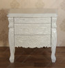 Mahogany Painted Rococo 3 Drawer Nightstand / Bedside Table/Chest