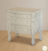 Mahogany Painted Rococo 3 Drawer Nightstand / Bedside Table/Chest