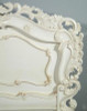 White Satin French Rococo Carved Panel Bed