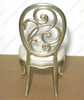 Pair of 2 Gold Leaf Balloon Back Accent Side Chairs